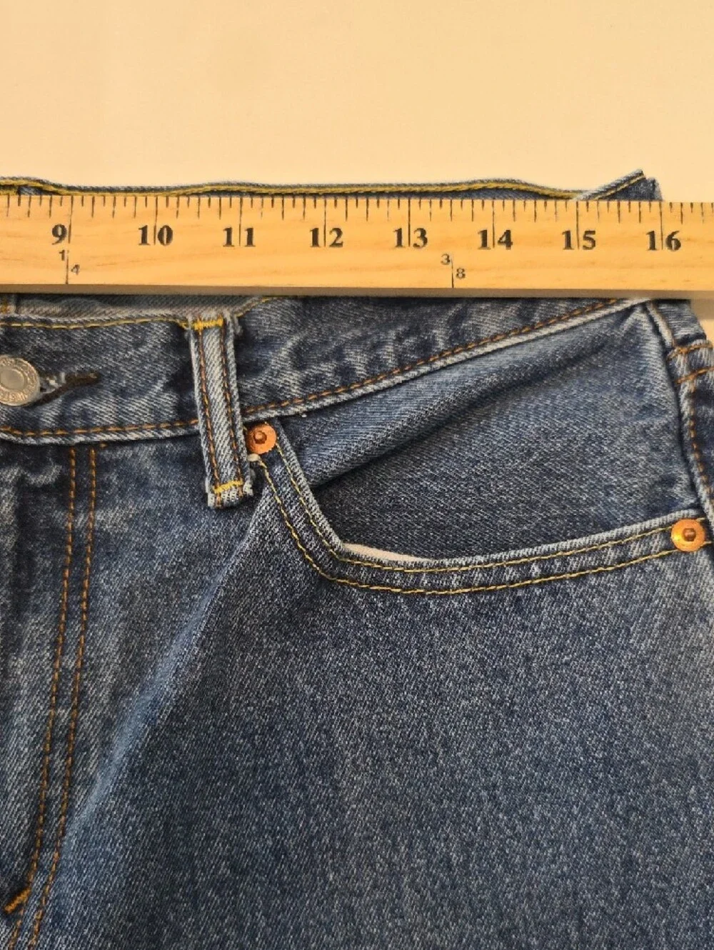 Levi's 505 Regular Straight Leg Medium Stonewash Blue Denim Jeans Men's 33x30